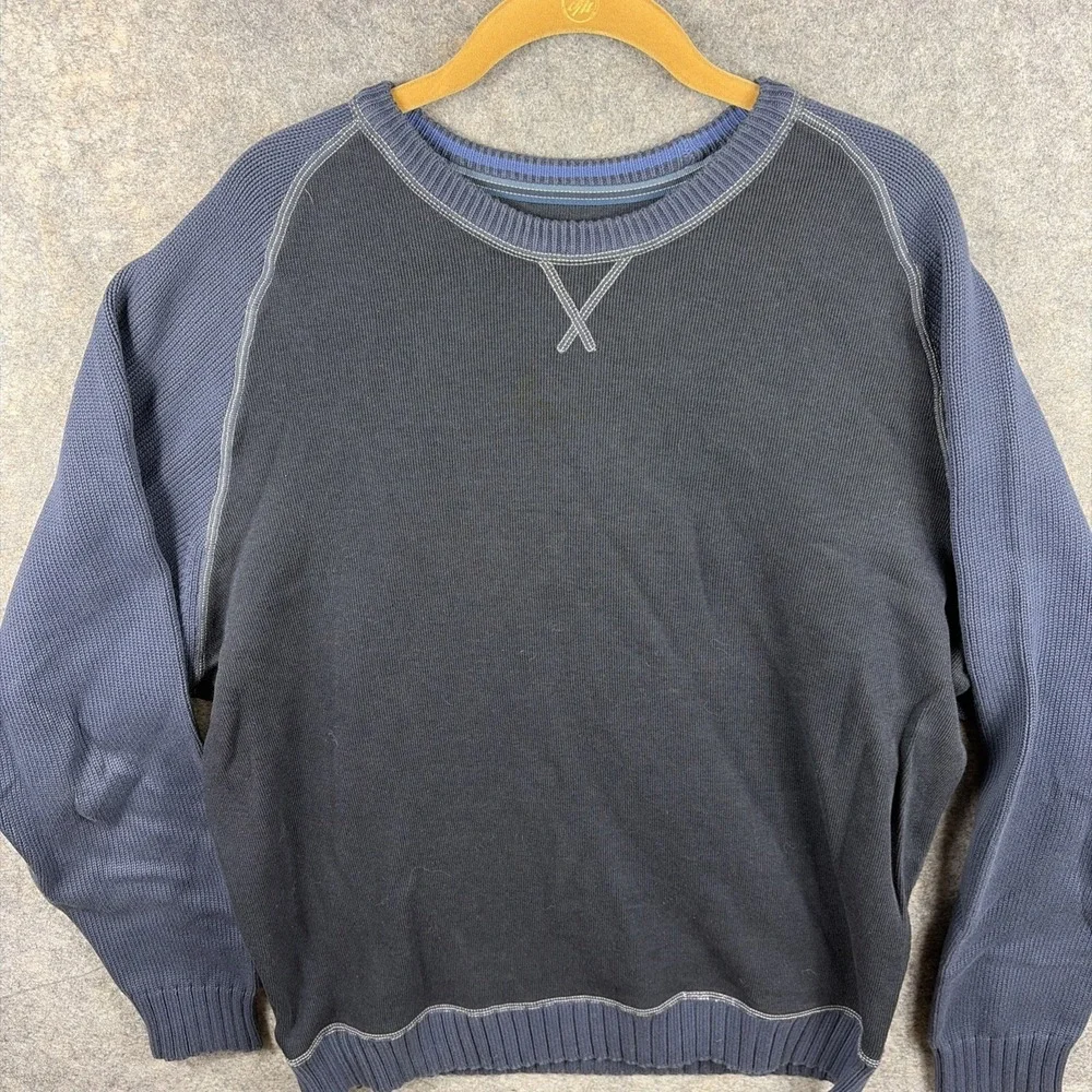 Tommy Bahama Crewneck Blue Pullover Men's Sweater Size XL